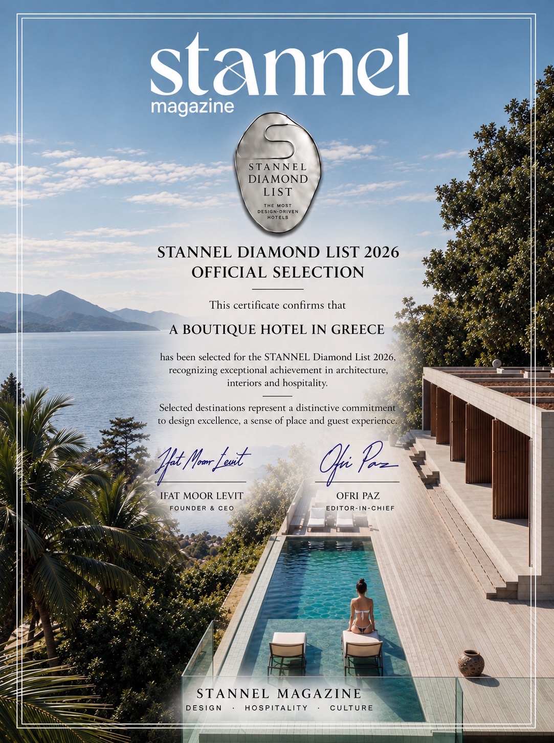 STANNEL Diamond List official selection certificate